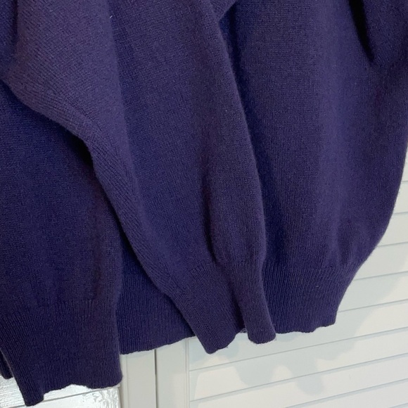 Men’s Lands’ End Cashmere Sweater Large Purple - Picture 7 of 8